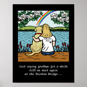 Póster Labrador amarillo Angel y mamá Blonde L Poster
