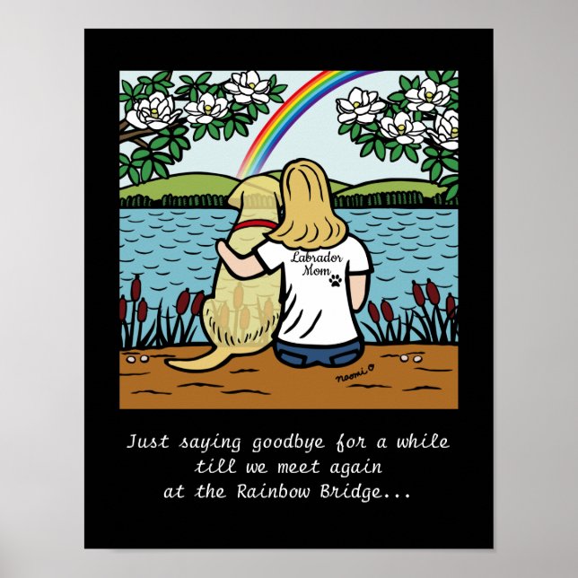 Póster Labrador amarillo Angel y mamá Blonde L Poster (Frente)