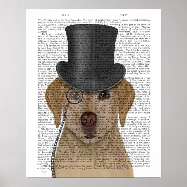 Póster Labrador amarillo, hebilla formal y Gorra (Frente)