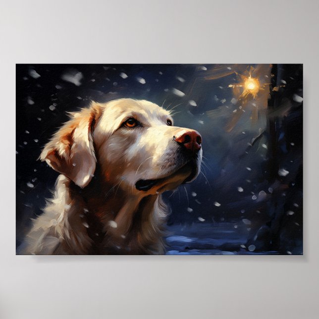 Póster Labrador de noche (Frente)