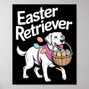 Póster Labrador Golden Retriever Bunny Springs Eggings Ea