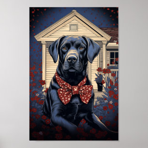 Póster Labrador negro