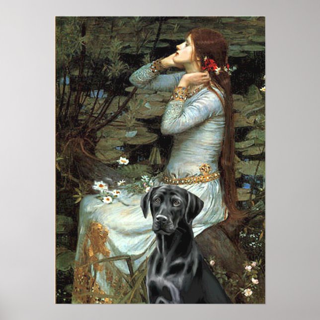 Póster Labrador (negro 1) - Ofelia (Frente)