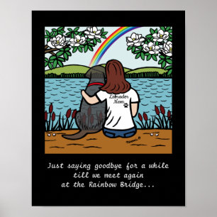 Póster Labrador negro Angel y mamá Brown L Poster