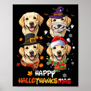 Póster Labrador Perro Hallothanksmas Halloween Día de Acc