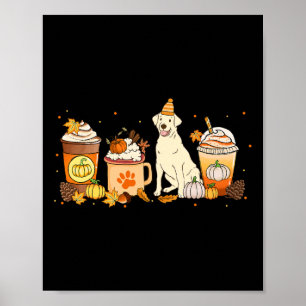 Póster Labrador Recuperador Café Calabaza Caída de Spice