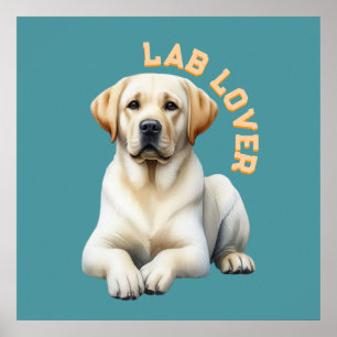 Póster Labrador recuperador de perro amante