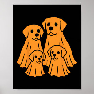Póster Labrador recuperador Halloween Ghost Family Funny