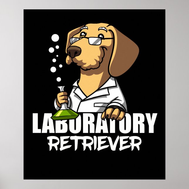 Póster Labrador recuperador perro profesor de ciencias de (Frente)