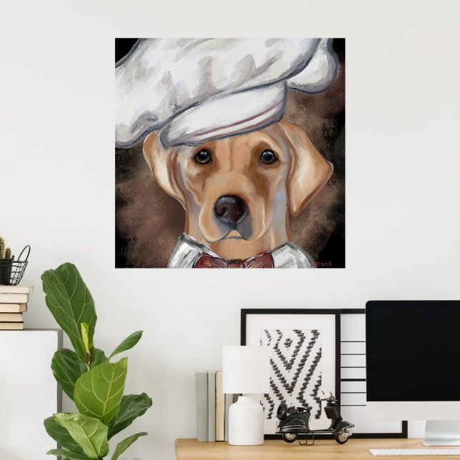 Póster Labrador Retriever  Canvas Print (Oficina en casa)