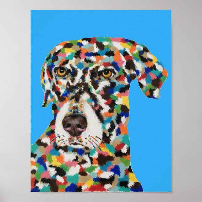 Póster Labrador Retriever de chocolate (Frente)