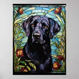 Póster Labrador Retriever Negro