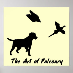 Póster Labrador y Falconry