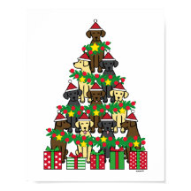 Labradores de árboles de Navidad