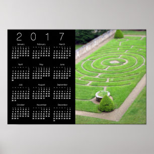 Póster Labyrinth Calendar Poster 2017