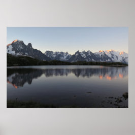Póster Lac de Cheserys sunrise Chamonix