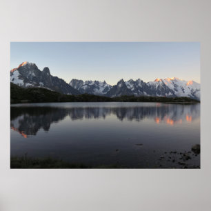 Póster Lac de Cheserys sunrise Chamonix
