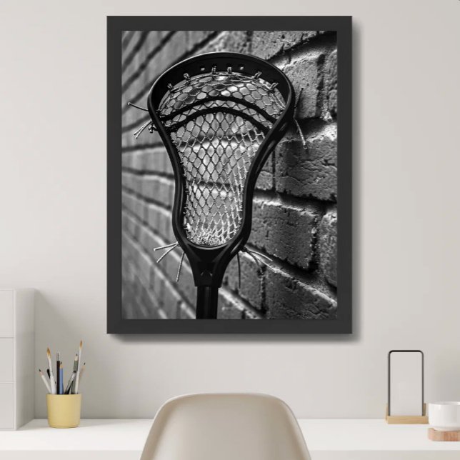Póster Lacrosse Black and White Brick Wall Photo (Subido por el creador)