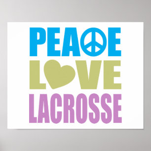 Póster Lacrosse de Peace Love