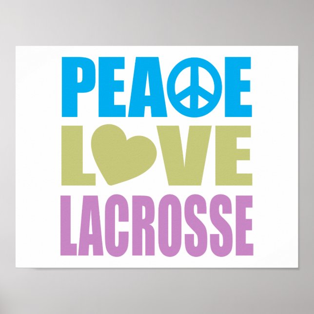 Póster Lacrosse de Peace Love (Frente)