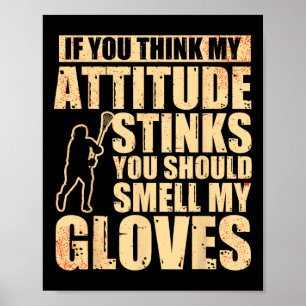 Póster Lacrosse Goalie Lacrosse Glove Stick Lax Goalie