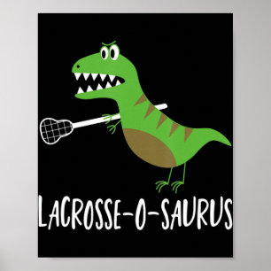 Póster Lacrosse Lax Player Dinosaur Dino Lover Sport Gif
