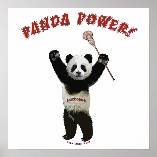 Póster Lacrosse Panda Power (Frente)