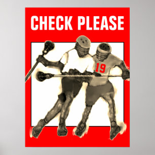 Póster Lacrosse personalizado
