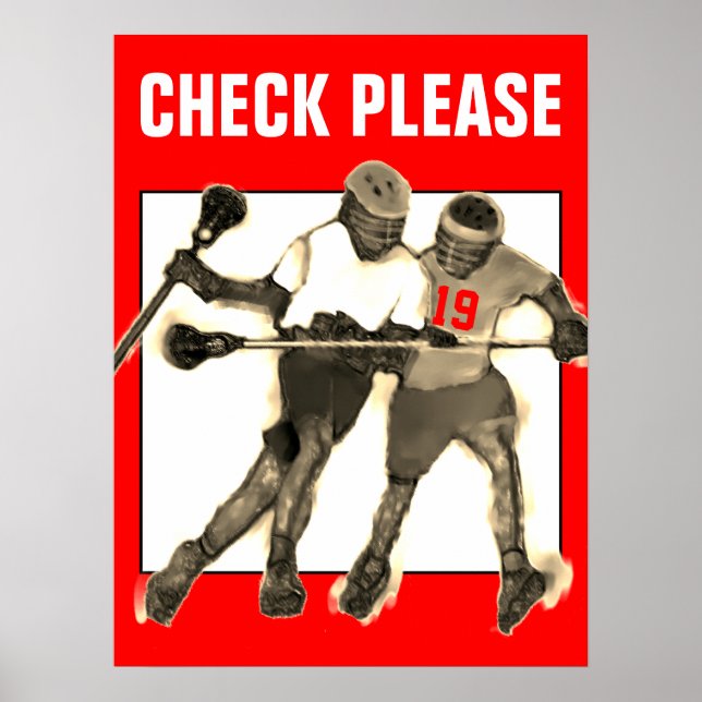 Póster Lacrosse personalizado (Frente)