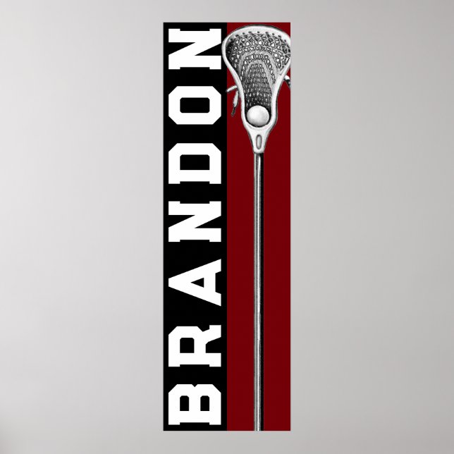 Póster Lacrosse Personalizado (Frente)