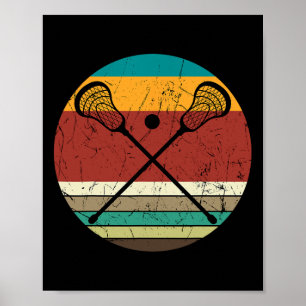 Póster Lacrosse Player Team Sport Lax Goalie Laxing Vinta