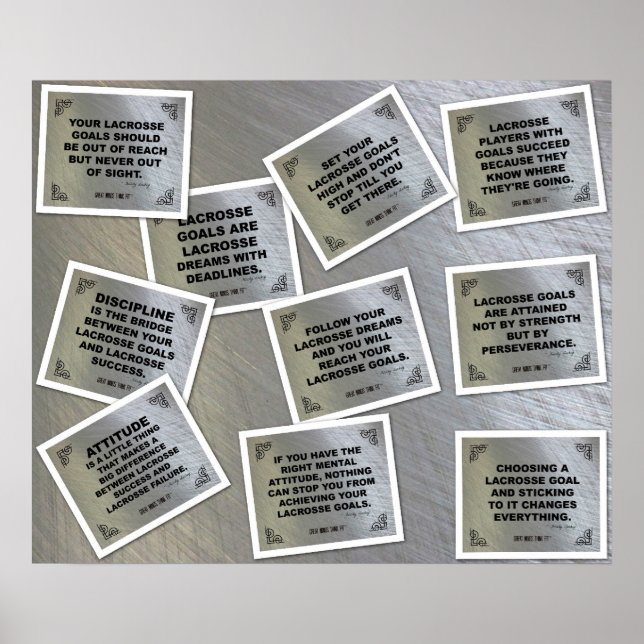 Póster Lacrosse Poster Collage with 10 Quotes (Frente)