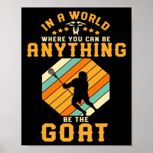 Póster Lacrosse Retro Lax Rat Gift Lacrosse Playe