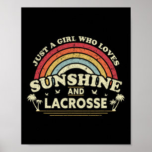 Póster Lacrosse Shirt. Un Chica Que Ama La Luz Del Sol Y