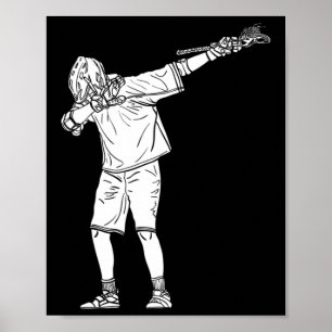 Póster Lacrosse Stick Boy Dabbing Youth Dab Dance