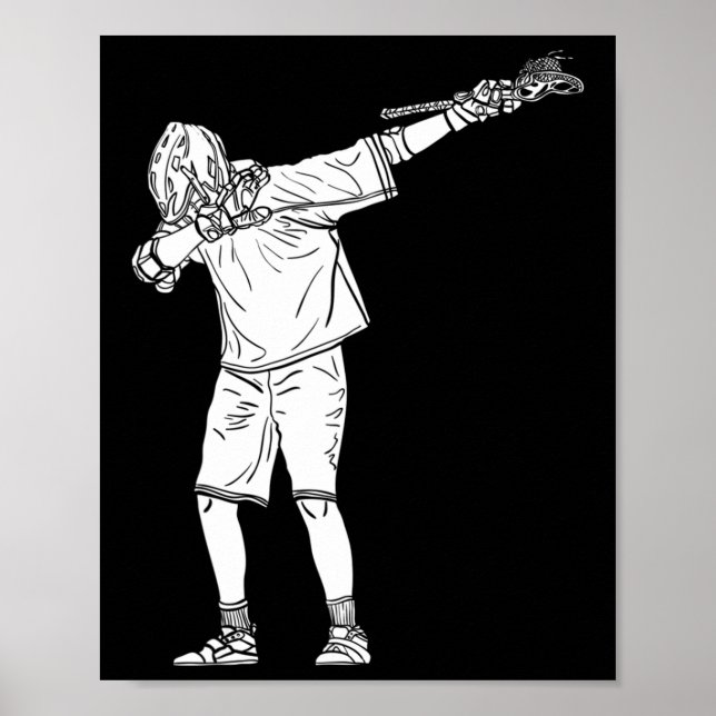 Póster Lacrosse Stick Boy Dabbing Youth Dab Dance (Frente)