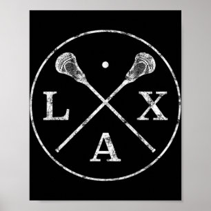 Póster Lacrosse Sticks Emblem I Tee para jugadores LAX y