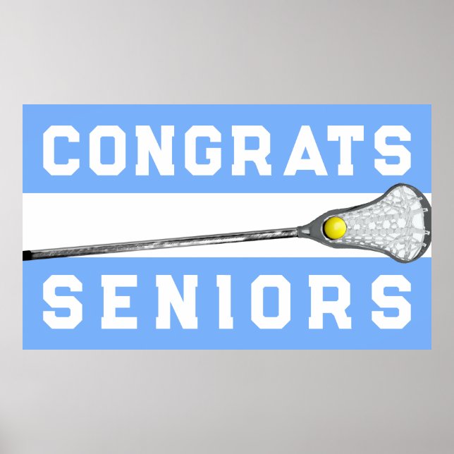 Póster Lacrosse Team Light Blue Senior Night Poster (Frente)