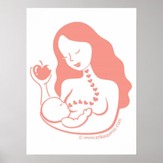 Póster Lactancia Madre e hijo