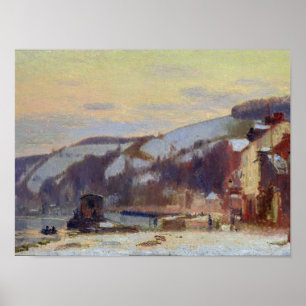Póster Ladera en Croisset debajo de la nieve