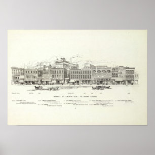 Póster Lado norte Grant del mercado