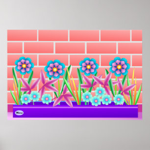 Póster Lado soleado del poster del jardín