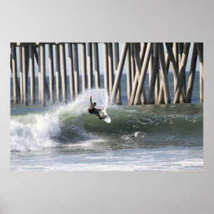 Póster Lado sur del embarcadero de la playa de