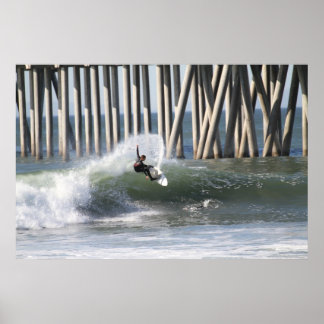 Póster Lado sur del muelle de la playa de Huntiungton