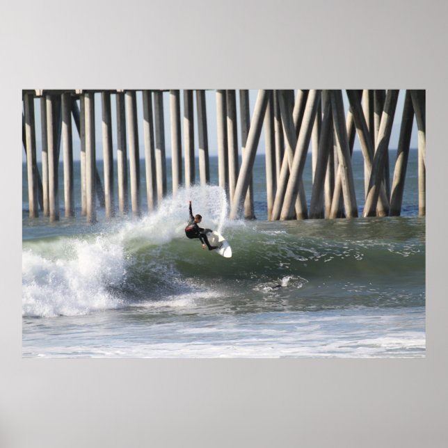 Póster Lado sur del muelle de la playa de Huntiungton (Frente)