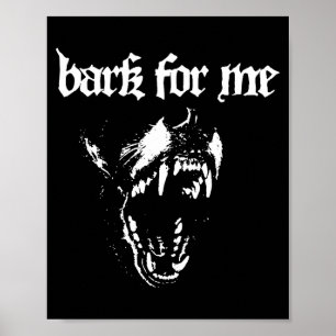 Póster Ladra Por Mí Fiero Perro Estética Blackletter Tend