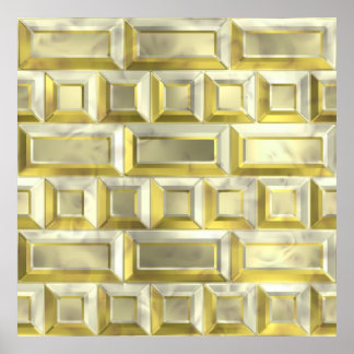 Póster Ladrillo dorado