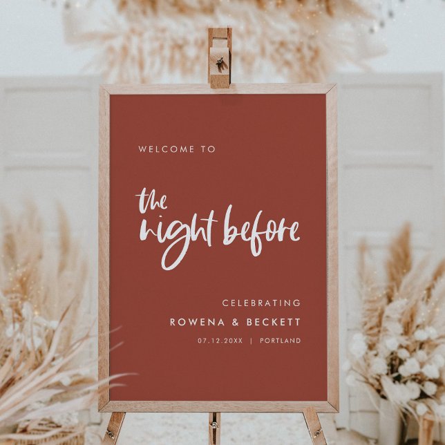 Póster Ladrillo quemado moderno Bienvenido a la noche ant (Subido por el creador)