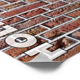 Póster Ladrillo rojo holandés tradicional señala Holanda