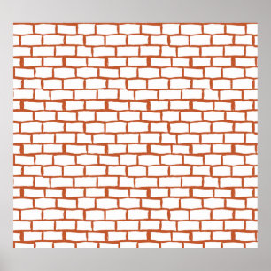 Póster Ladrillo Vintage: Detalle texturizado del fondo.